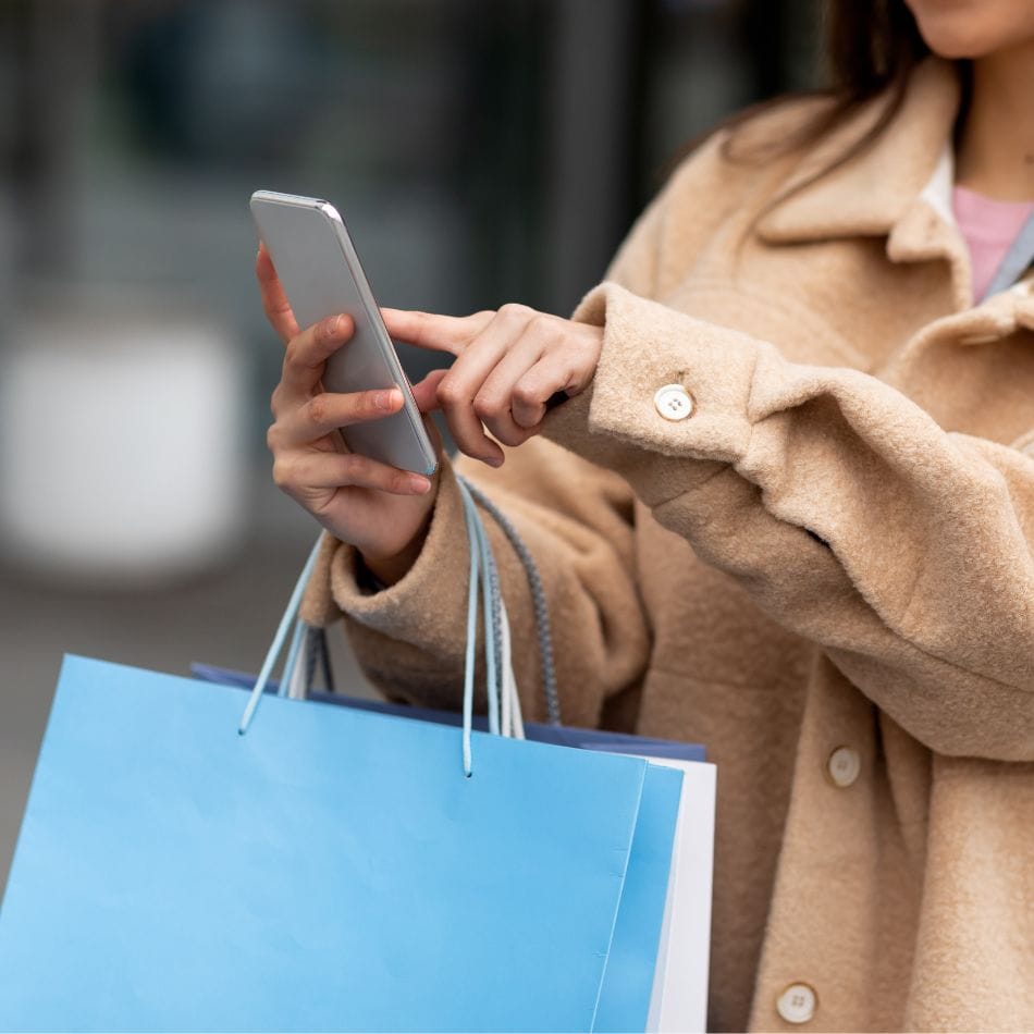 Nettshopping på telefon