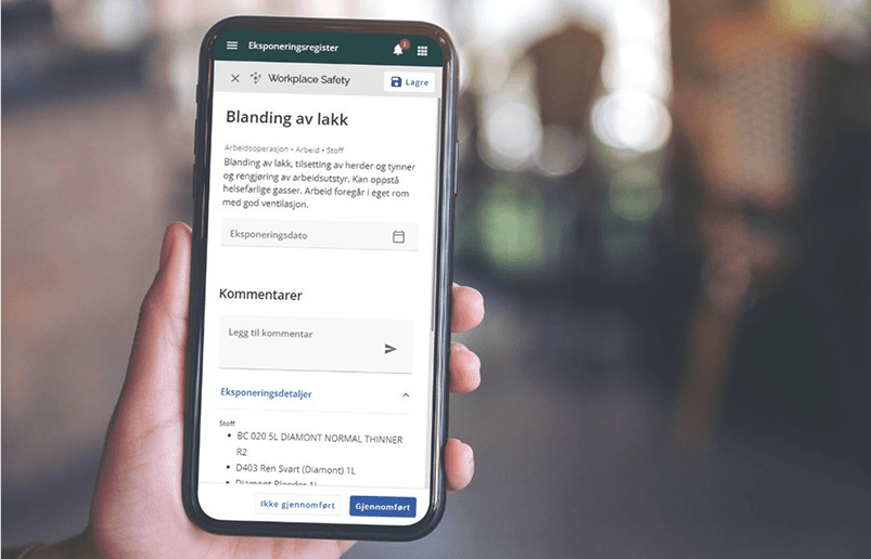 Workplace Safety system på mobil